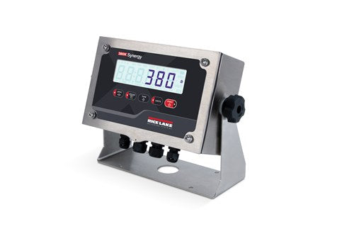 rice-lake-214337-380x-synergy-series-washdown-digital-weight-indicator-lcd-display-120-vac-battery-powered-industrial-weighing-equipment