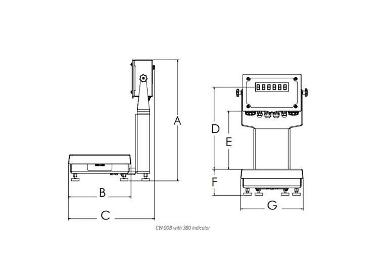 rice-lake-cw90b-and380-indicator-package-drawing