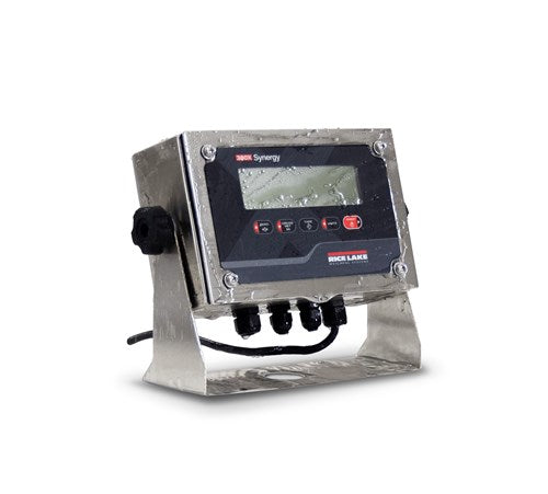 rice-lake-214337-380x-synergy-series-washdown-digital-weight-indicator-lcd-display-120-vac-battery-powered-industrial-weighing-equipment