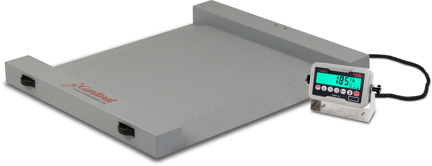 cardinal-detecto-rw-1000-portable-floor-scale-40-5x32-5-1000-lb-capacity-mild-steel-checkered-deck-185b-db9-indicator