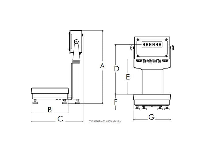 rice-lake-cw90xb-bench-scale-480-indicator-package-drawing